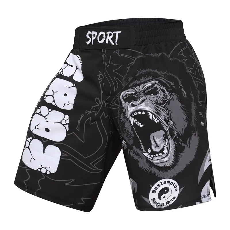 Black Gorilla Long Sleeve Rash Guard and Shorts Set