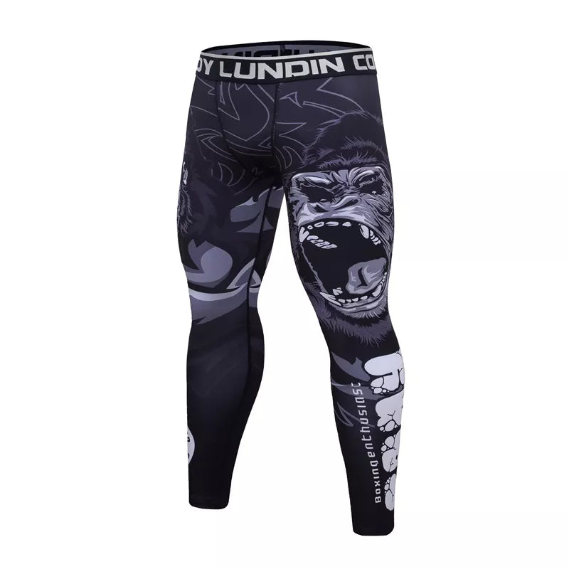 Black Gorilla Long Sleeve Rash Guard and Spats Set