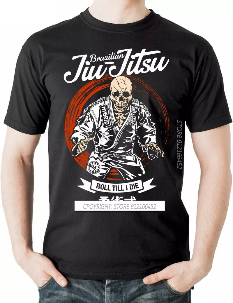 Brazilian Jiu Jitsu Roll Until I Die T-Shirts