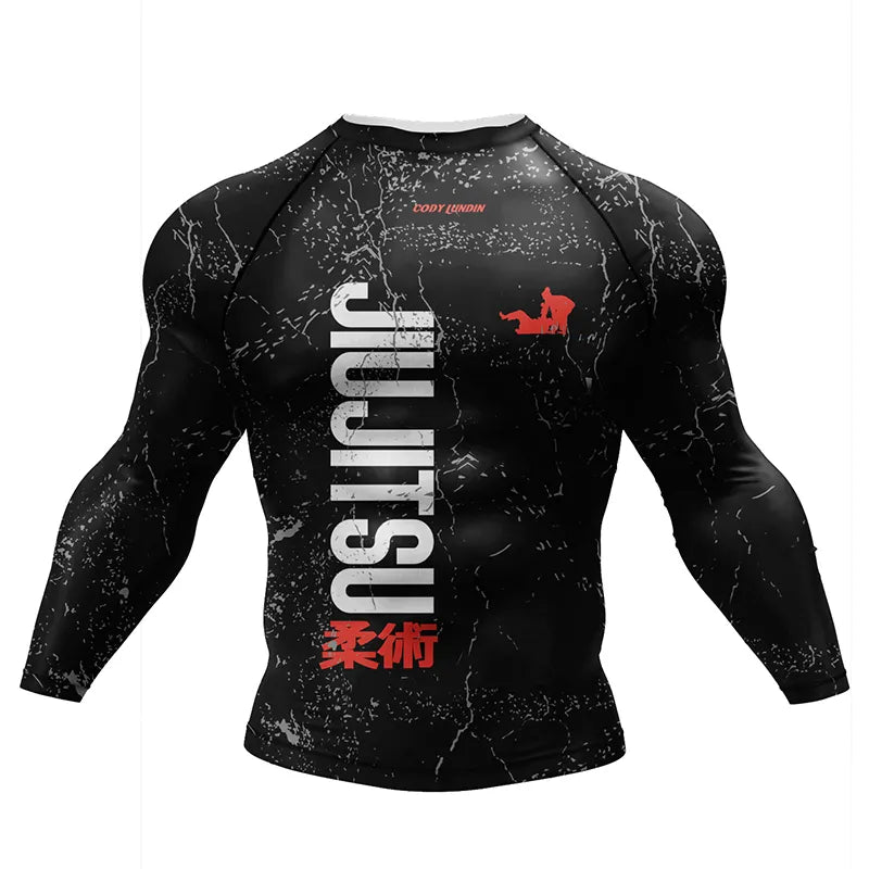 Jiujitsu Long Sleeve Rash Guard and Shorts Set