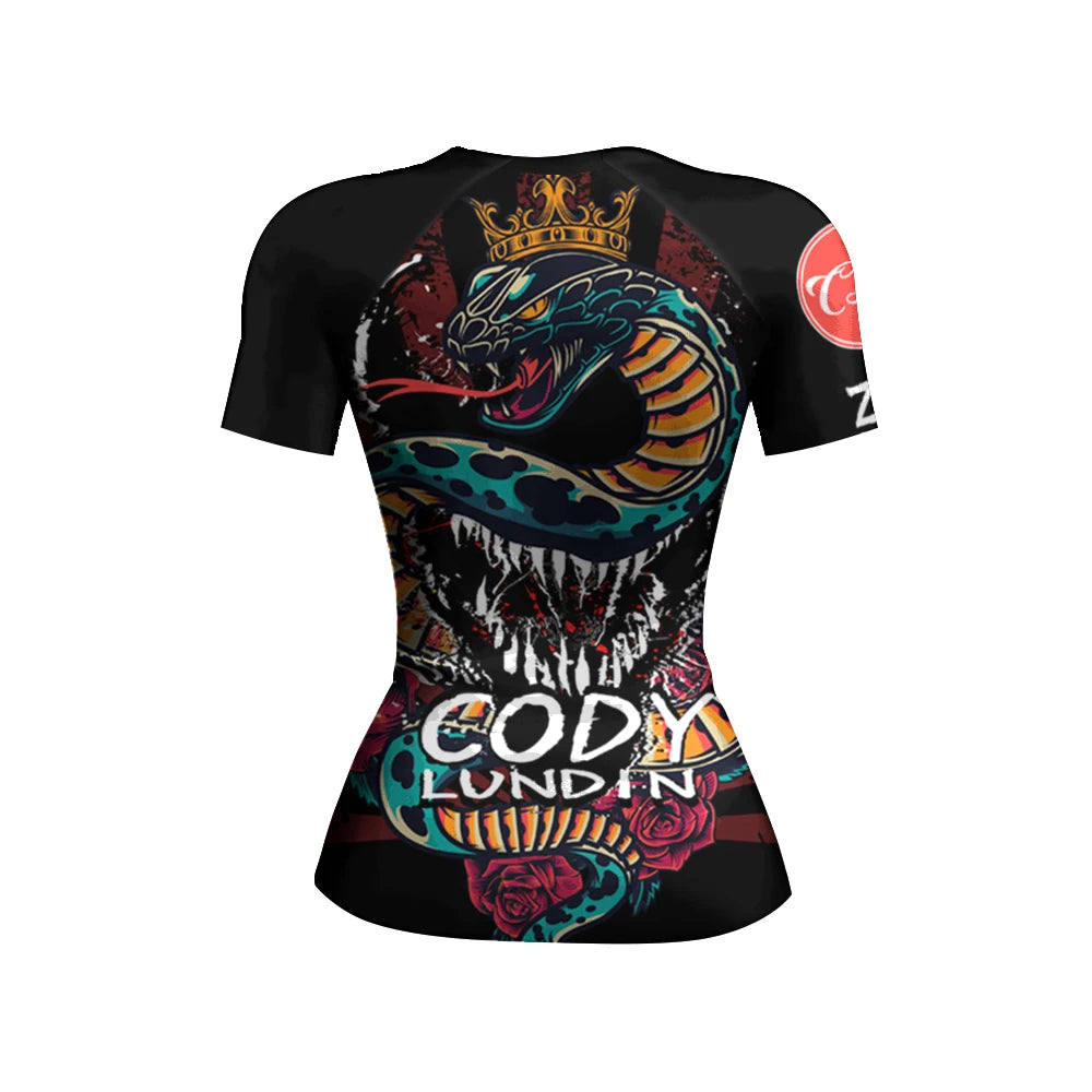 Women's King Serpent Short Sleeve Rash Guard