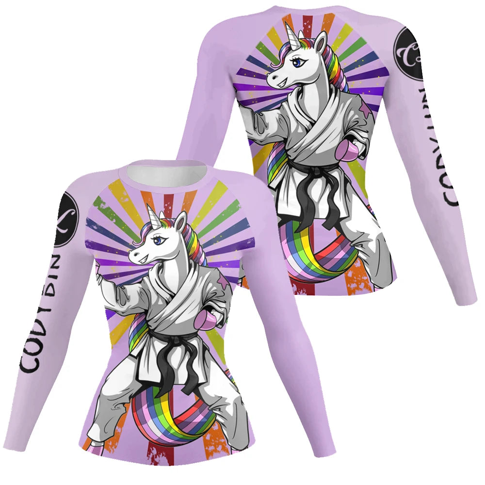 Women's Unicorn Long Sleeve Rash Guard