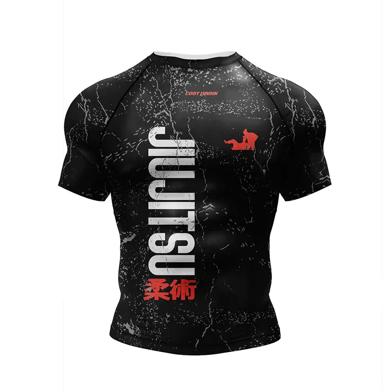 Jiujitsu Short Sleeve Rash Guard and Shorts Set