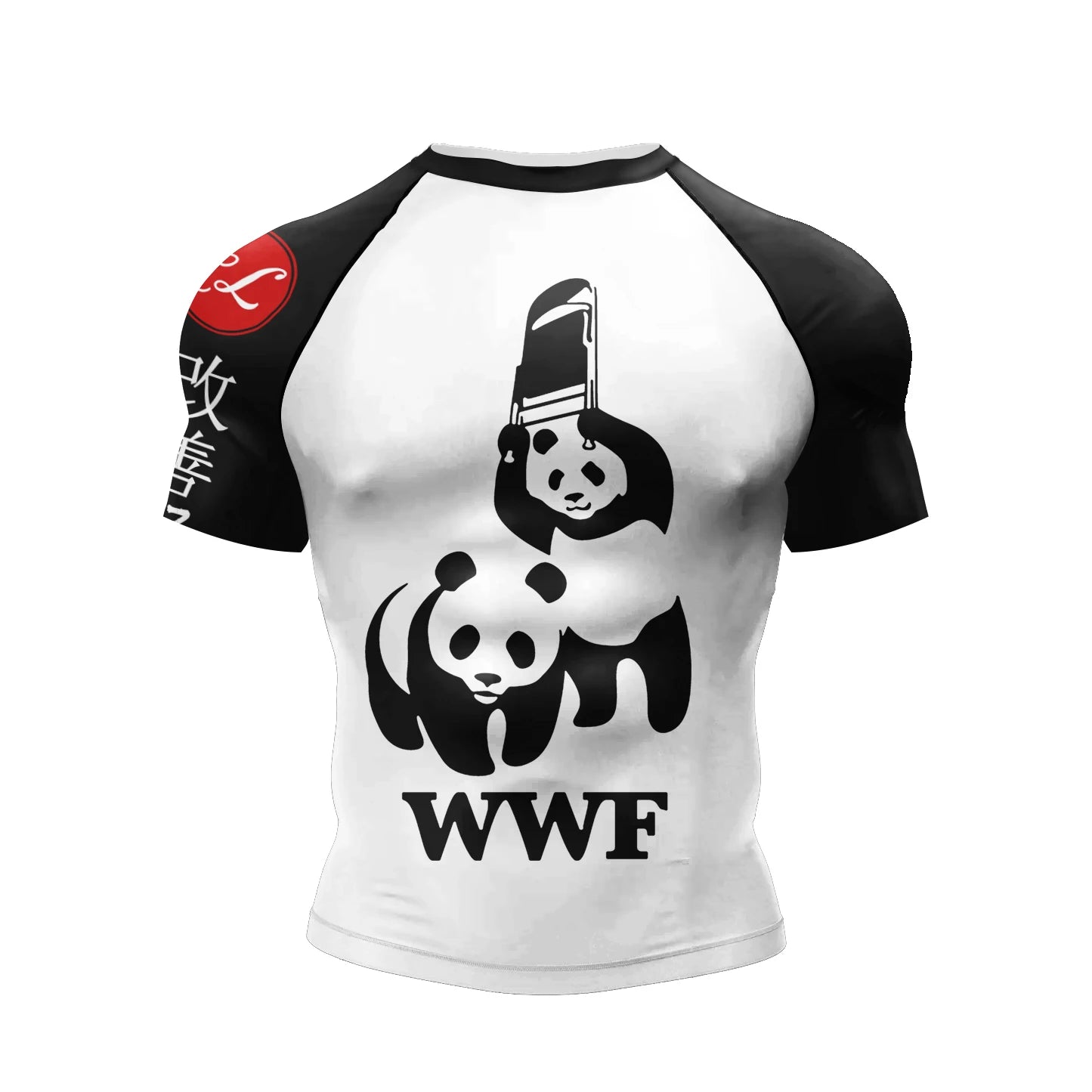 WWF Panda Smackdown Short Sleeve Rash Guard