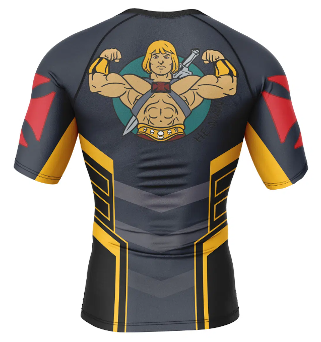 Masters of the Universe He-Man Mens Rash Guard Short Sleeve